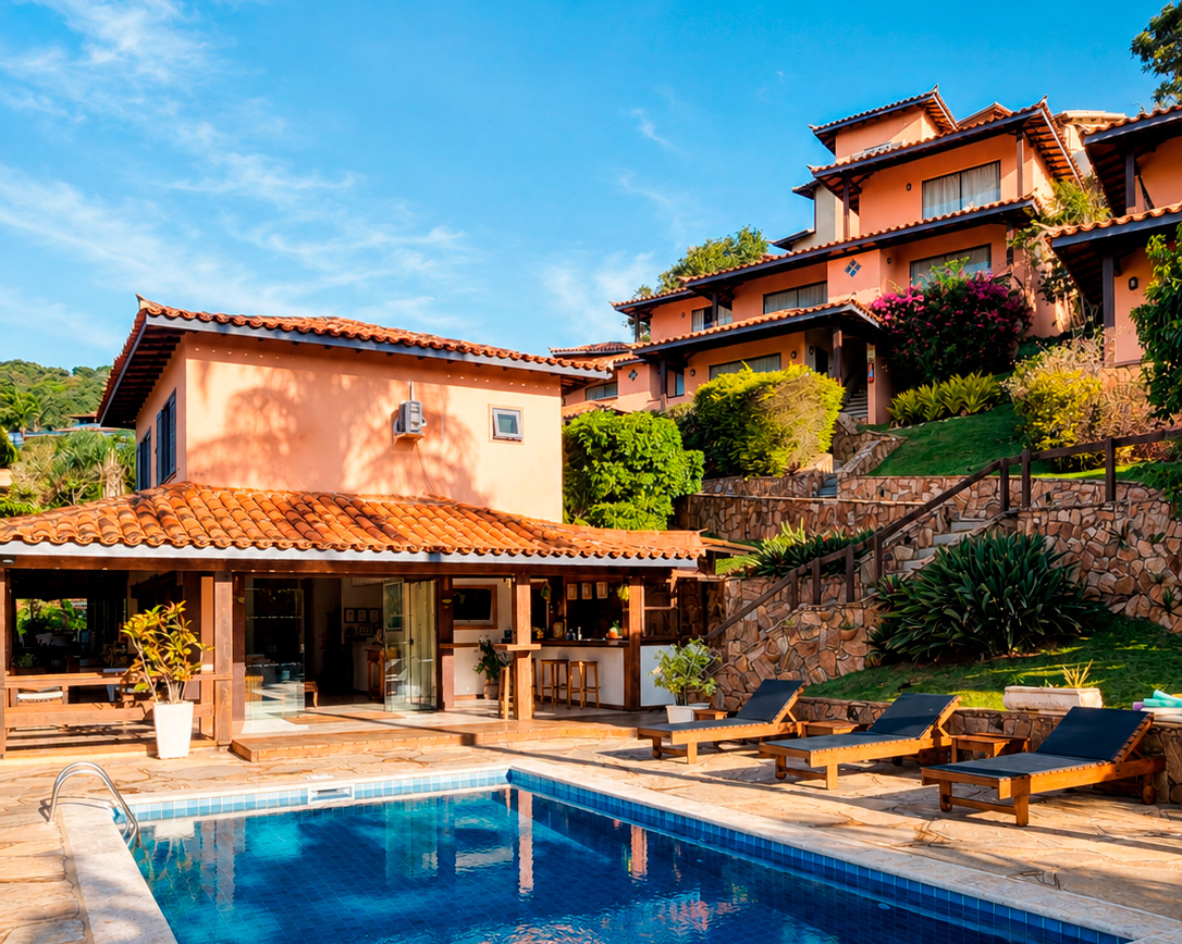 Estrutura do Aguabúzios Hotel em João Fernandes, Búzios